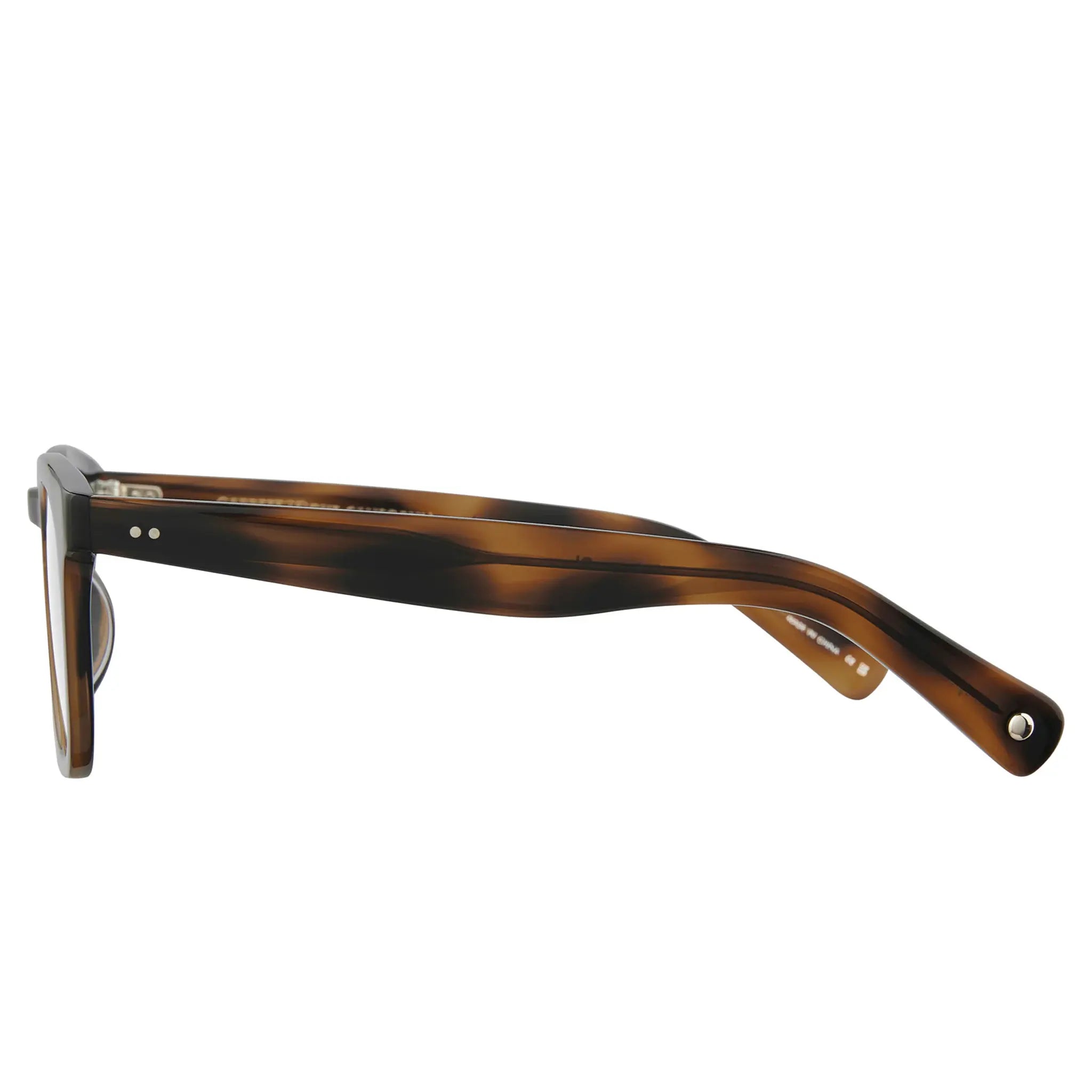 Side View of Garrett Leight Kinney II Forever Classic Spotted Brown Shell Sunglasses